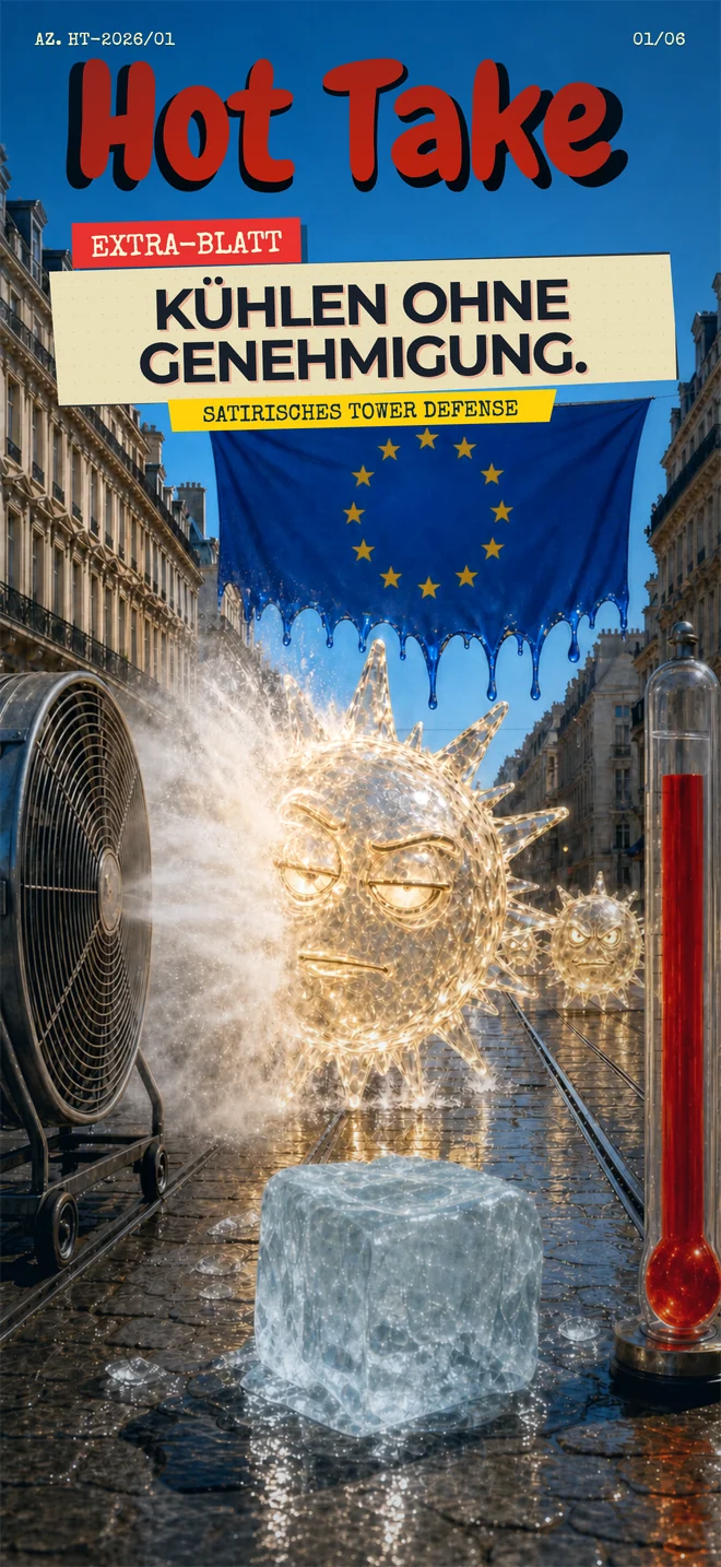 HOT TAKE Kampagnenmotiv: Europa schmilzt in der Sommerhitze